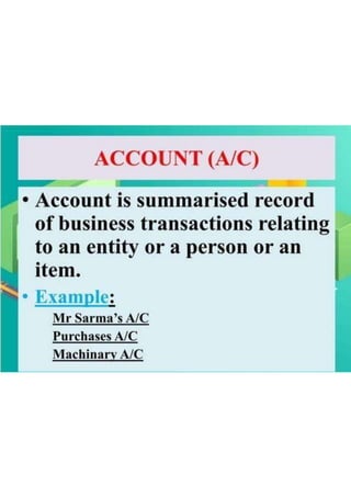 Basic Accounting Terms class 11
