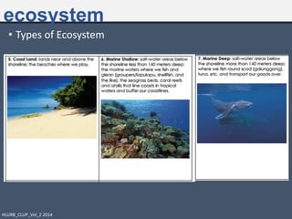 ecosystem
• Types of Ecosystem
HLURB_CLUP_Vol_2 2014
 