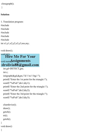 1. Translation program#includestdio.h#includeconio.h#incl.pdf