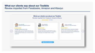 What our clients say about our Toolkits
Review imported from Facebooks, Amazon and Klaviyo
3
See more reviews >
 