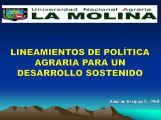 Absalón Vásquez V. , PhD
 