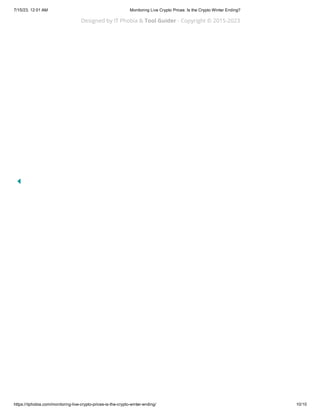 Monitoring Live Crypto Prices: Is the Crypto Winter Ending?