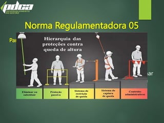Norma Regulamentadora 05
Para que CIPA?
A Comissão Interna de Prevenção de Acidentes –
CIPA...
tem como objetivo a prevenção de acidentes e
doenças decorrentes do trabalho, de modo a tornar
compatível permanentemente o trabalho com a
preservação da vida e a promoção da saúde do
trabalhador.
 