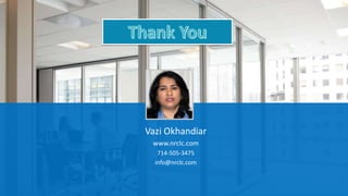 Vazi Okhandiar
www.nrclc.com
714-505-3475
info@nrclc.com
 