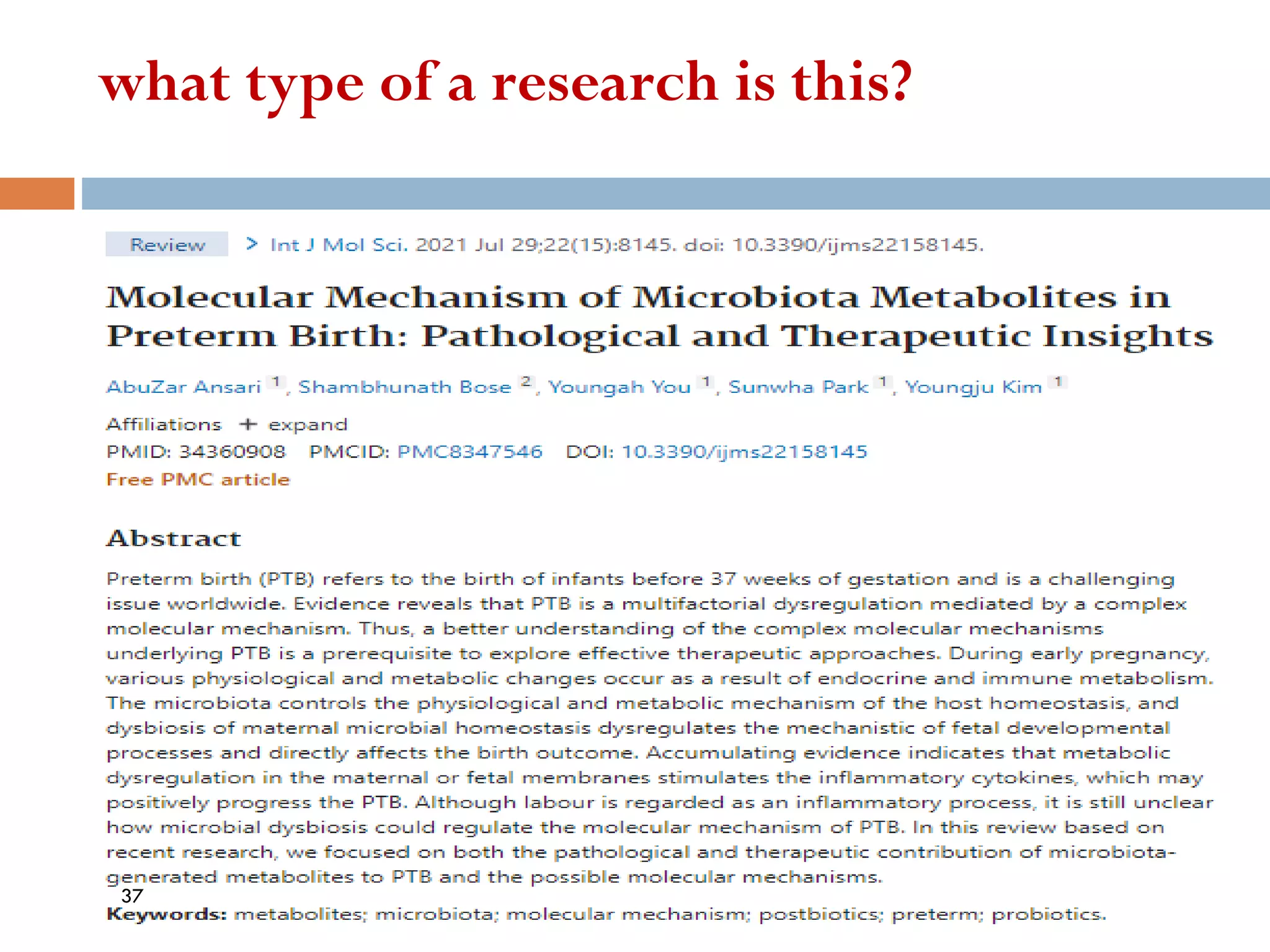 what type of a research is this?
37
 