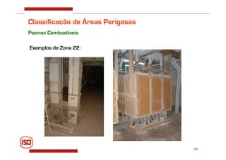 41
Exemplos de Zona 22:
Classificação de Áreas Perigosas
Poeiras Combustíveis
 