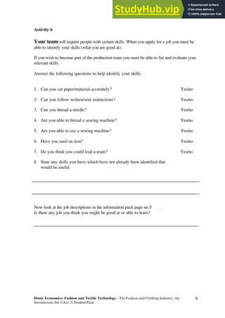 1. Intro To Fashion And Clothing Industry | PDF