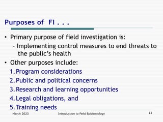 Field Investigation Programme 1. Intn to Feild Epidemiology 2022.ppt