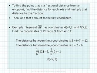 1.3 Distance and Midpoint Formulas | PPT
