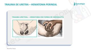 medvideos.com
Cópia não é roubo ♥
Renatha Paiva
TRAUMA DE URETRA – HEMATOMA PERINEAL
medvideos.com
Cópia não é roubo ♥
 