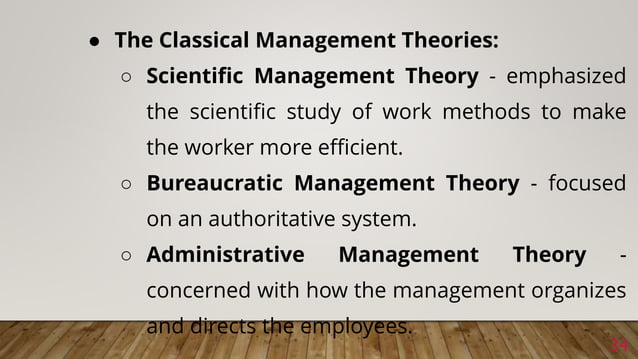 Evolution of Management Theories | PPTX
