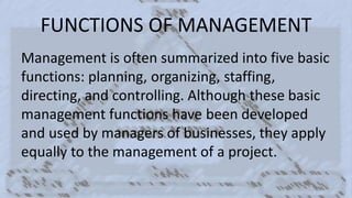 Management Functions Script Project 1. Construction Methods and Project Management Introduction.pdf
