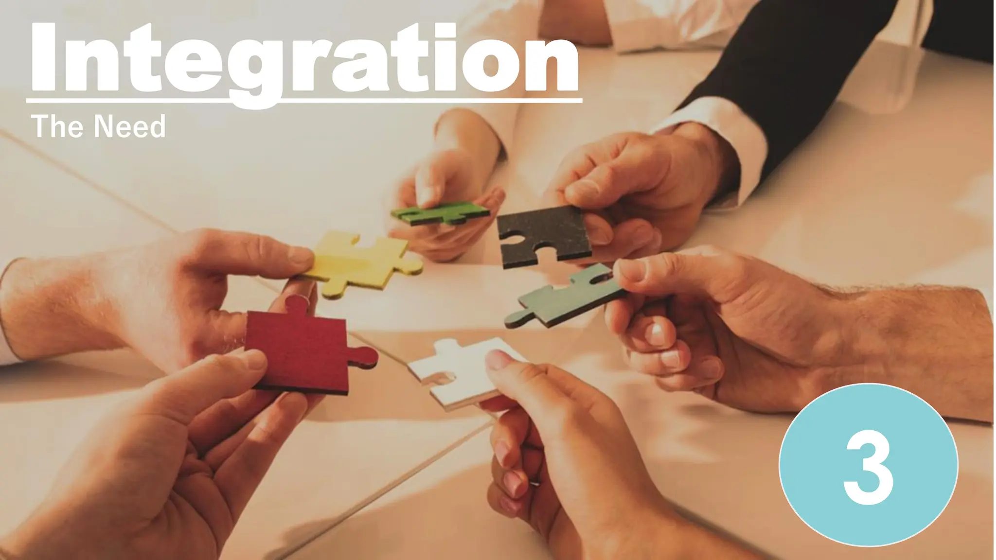 3
The Need
Integration
 
