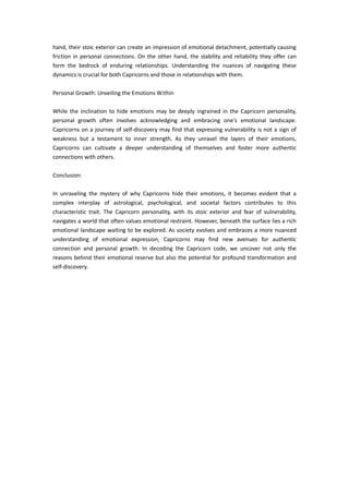 Why do capricorns hide their emotions | DOC