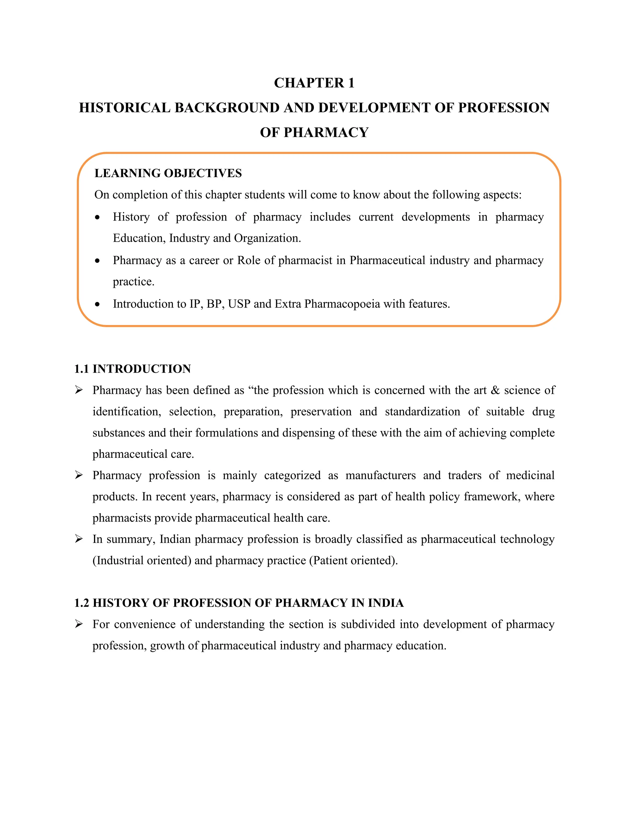 HISTORICAL BACKGROUND AND DEVELOPMENT OF PROFESSION OF PHARMACYnew