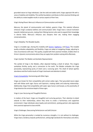 What does virgo zodiac sign look like | PDF