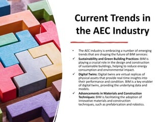 Navigating the Future BIM Services and the AEC Industry Trends | PPTX