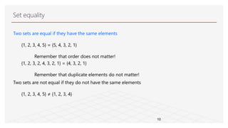 Set theory- Introduction, symbols with its meaning | PPTX