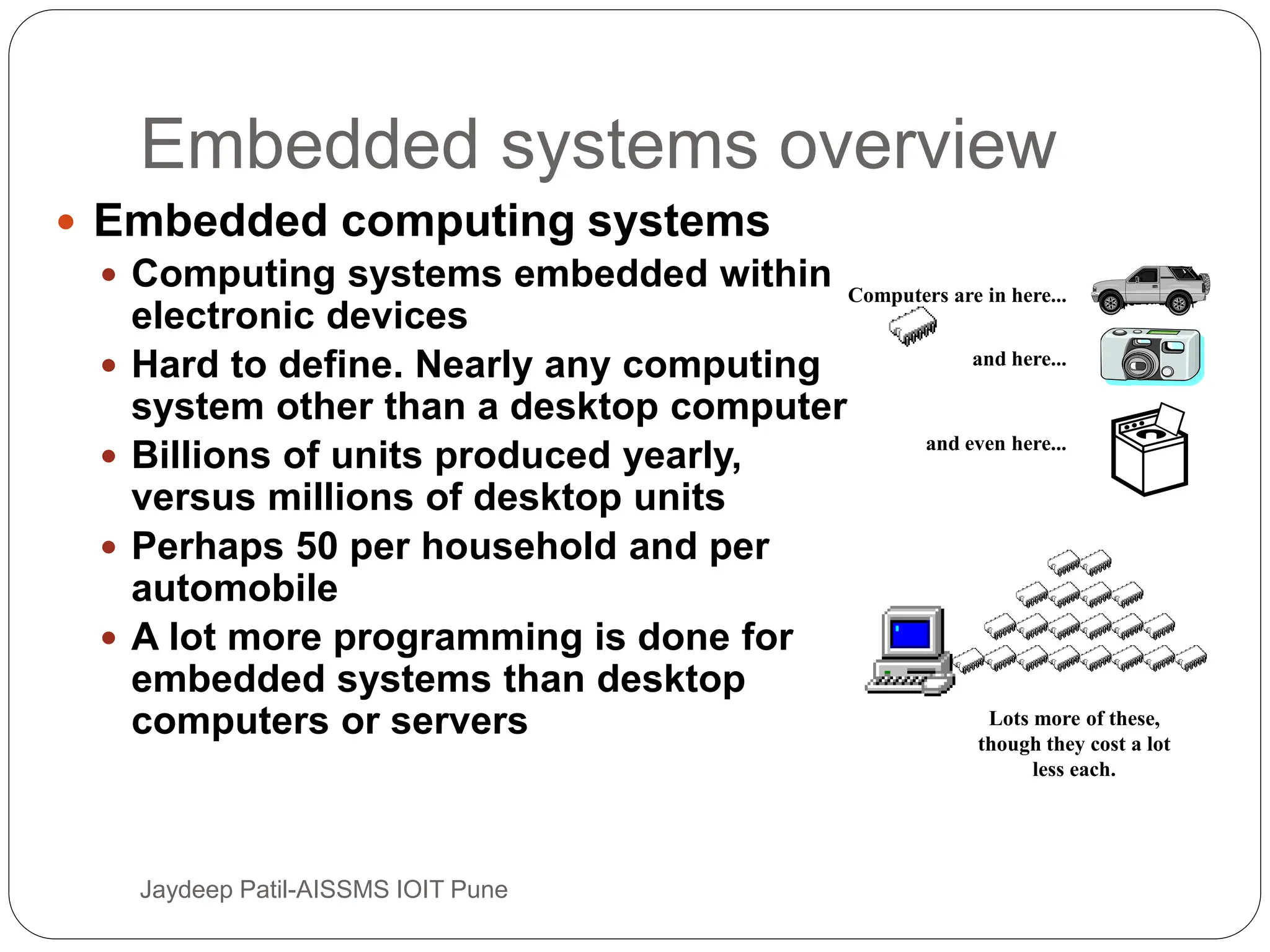an introduction to embedded system and its classification, challenges | PPT