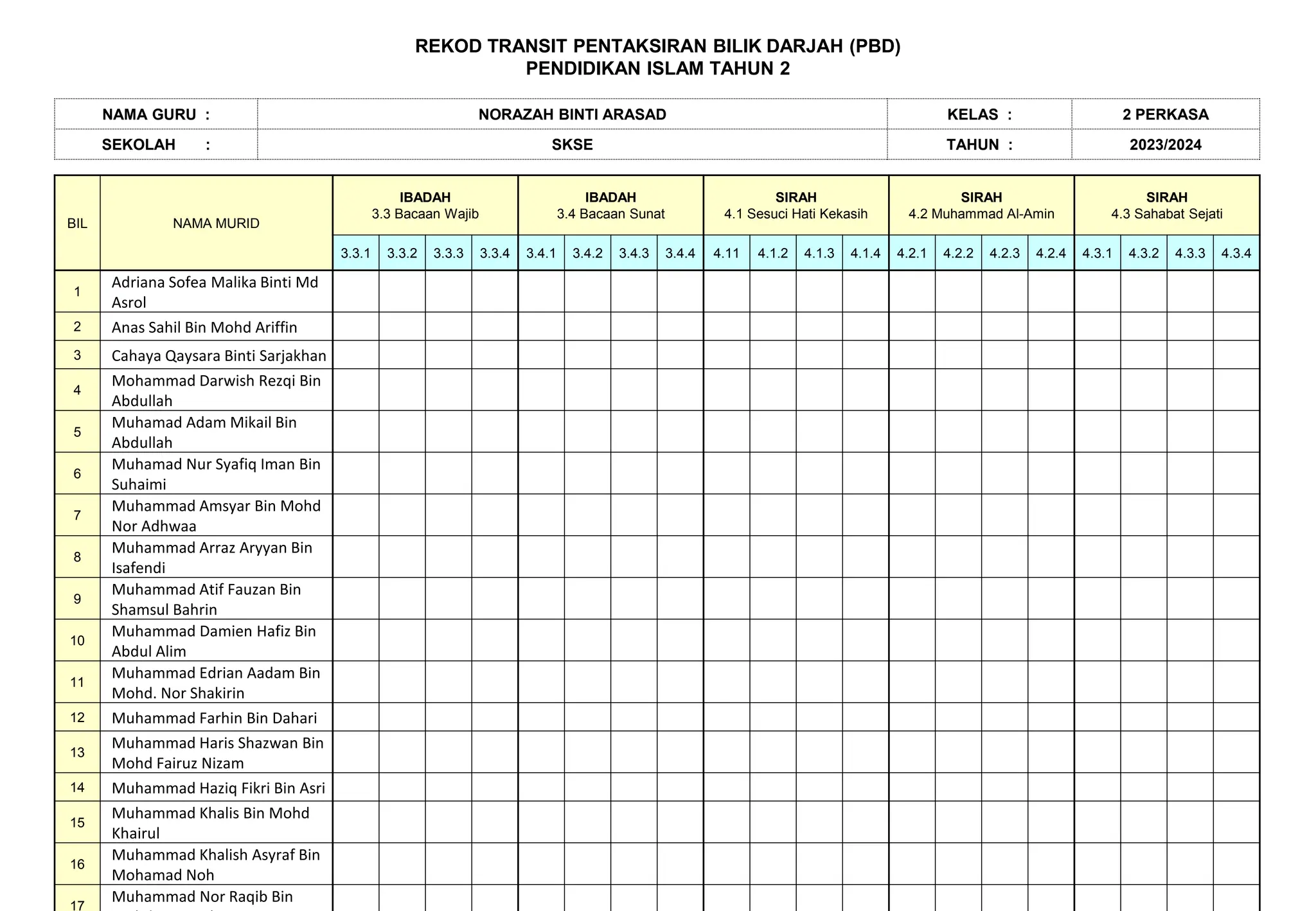 1. REKOD TRANSIT PBD PEND ISLAM TAHUN 2 (1).pptx