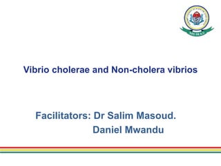 Vibrio cholerae and Non-cholera vibrios
Facilitators: Dr Salim Masoud.
Daniel Mwandu
 