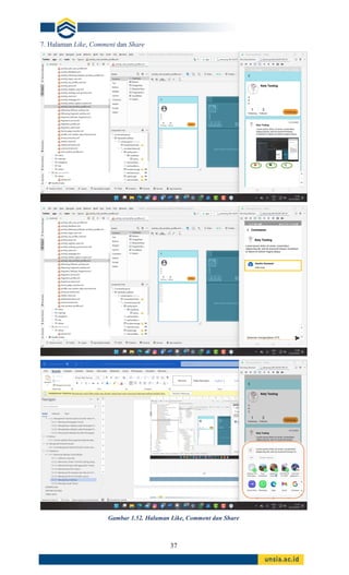 37
7. Halaman Like, Comment dan Share
Gambar 1.52. Halaman Like, Comment dan Share
 