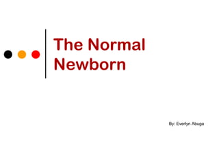 The Normal
Newborn
By: Everlyn Abuga
 