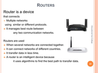 Communication Processing Devices Router 1. Ch # 02 1st year computer science notes | PPTX