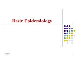 Basic Epidemiology
1/29/2024 1
 