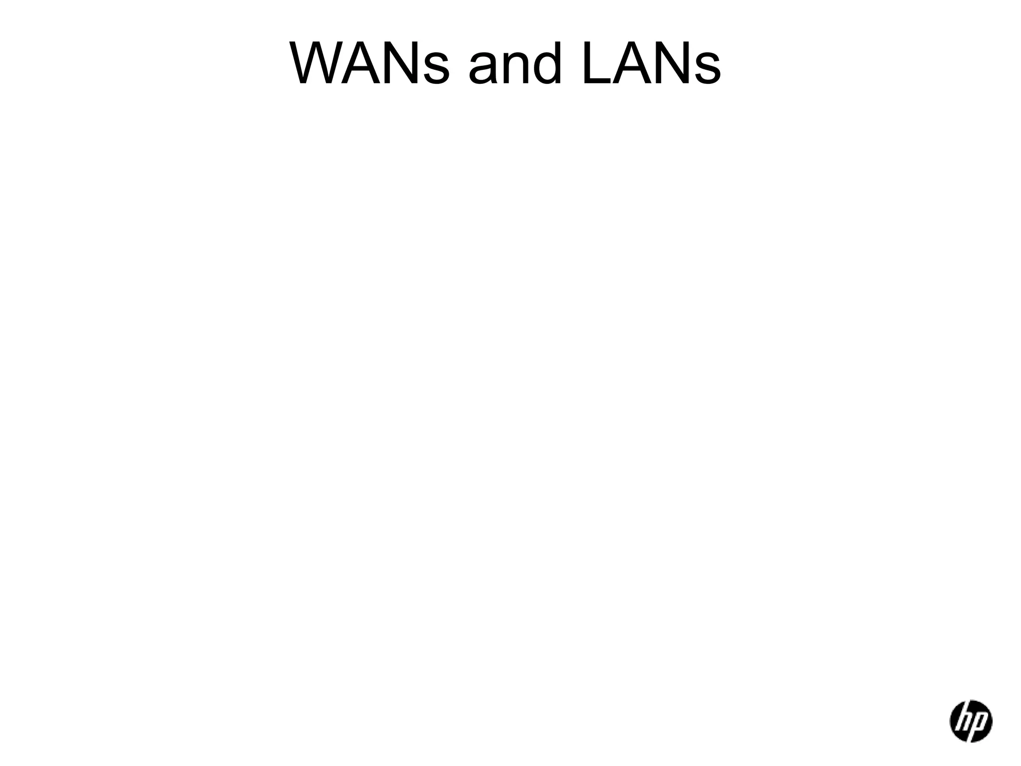 WANs and LANs
 