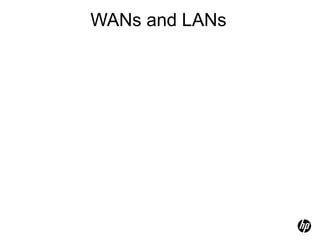 WANs and LANs
 