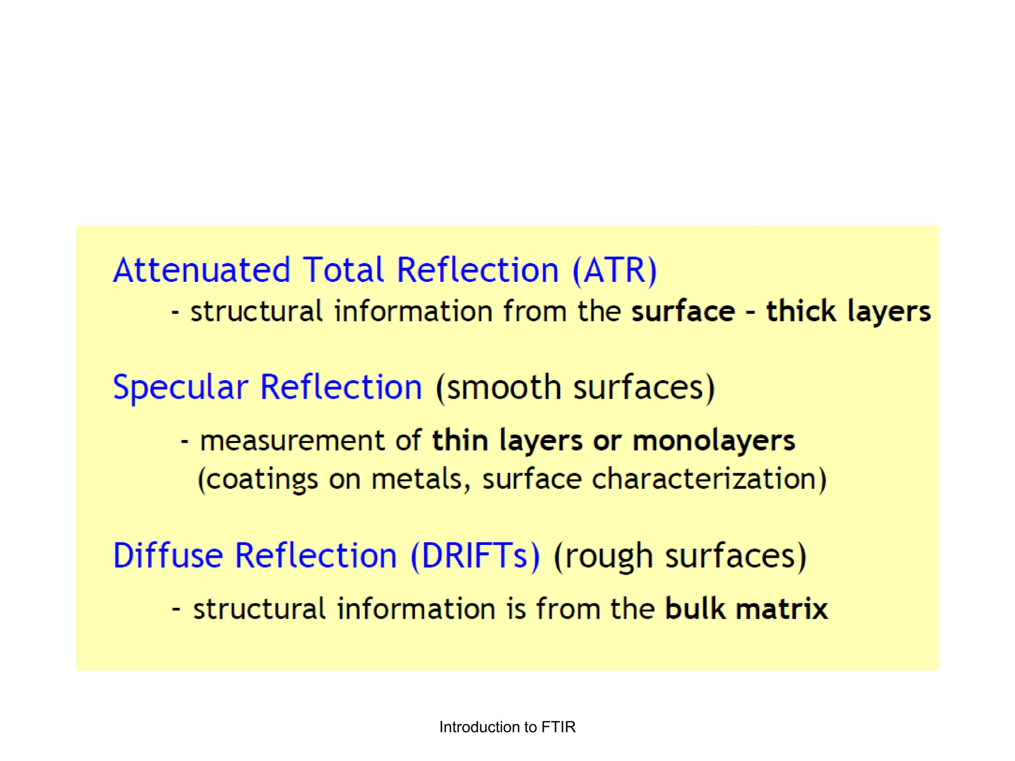 Introduction to FTIR
 