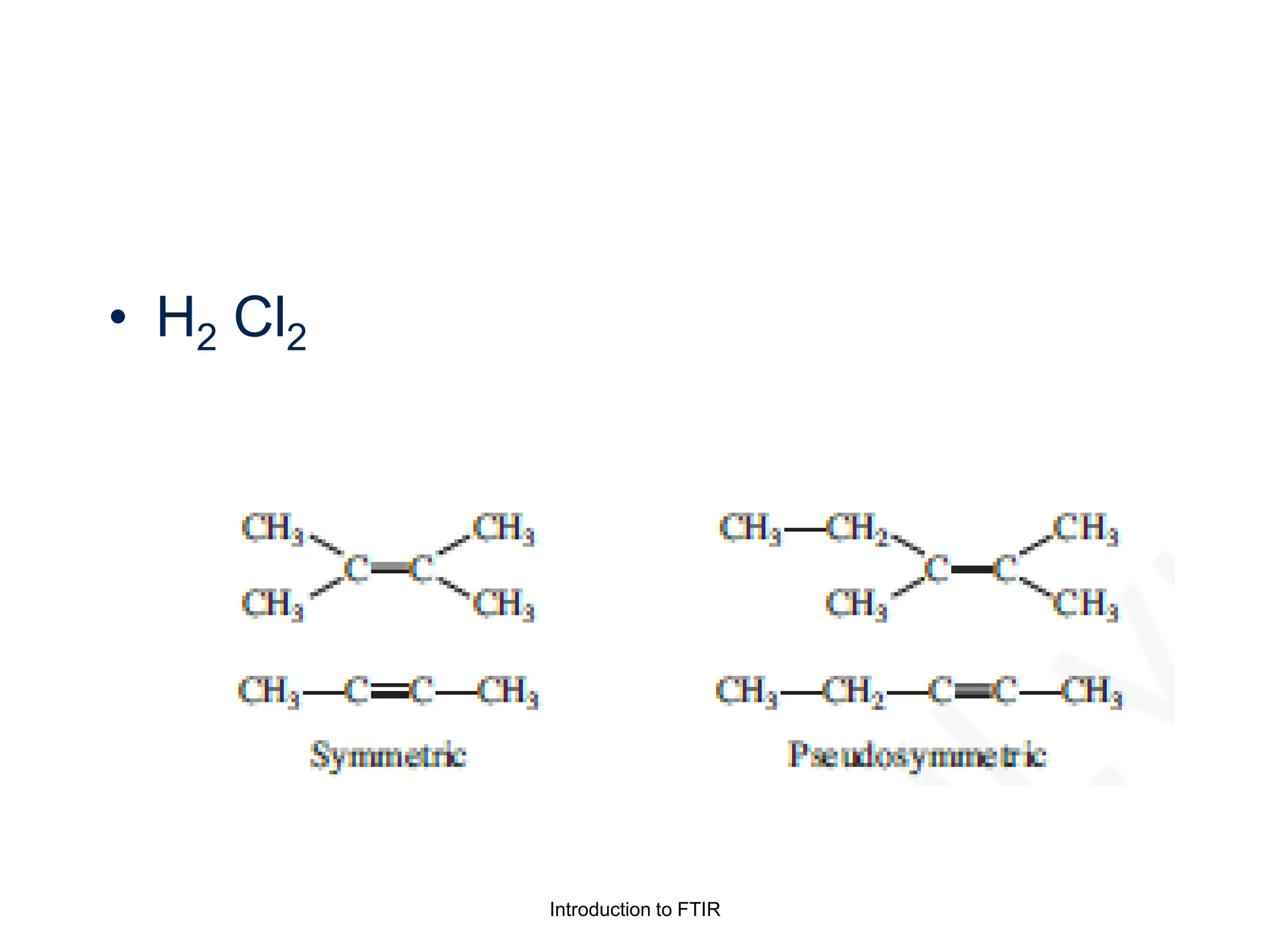 • H2 Cl2
Introduction to FTIR
 