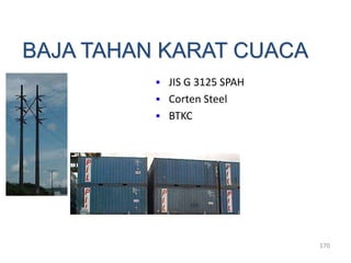 170
BAJA TAHAN KARAT CUACA
 JIS G 3125 SPAH
 Corten Steel
 BTKC
 