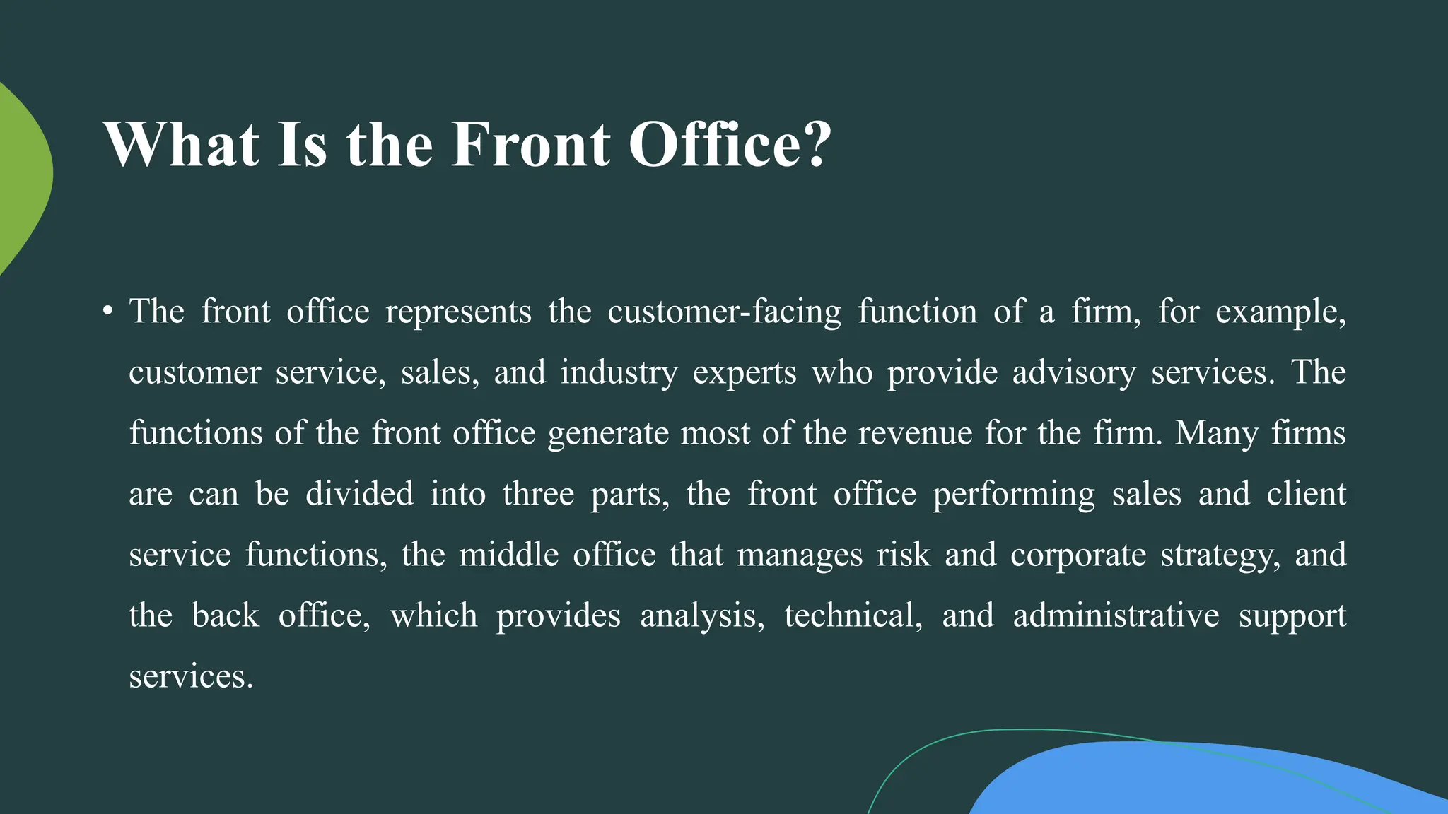 1. FO Introduction. what is front office operations | PPTX