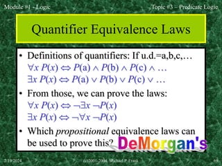 Logic Quantifiers Logic - mathematics in the modern world. | PPT