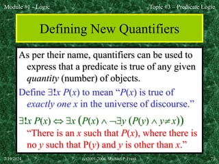 Logic Quantifiers Logic - mathematics in the modern world. | PPT