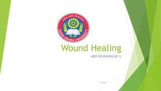 Wound Healing
ABDI SOLOMON(GSR 1)
3/3/2024 1
 