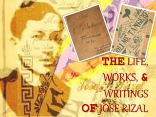THE LIFE,
WORKS, &
WRITINGS
OF JOSE RIZAL
 