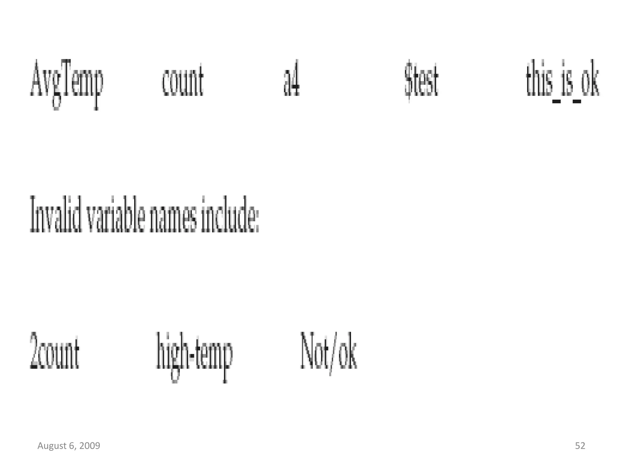 August 6, 2009 52 