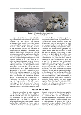 1.THE INFLUENCE OF THE PERLITE AS A SUBSTRATE FOR IMPROVING ON SOME ...