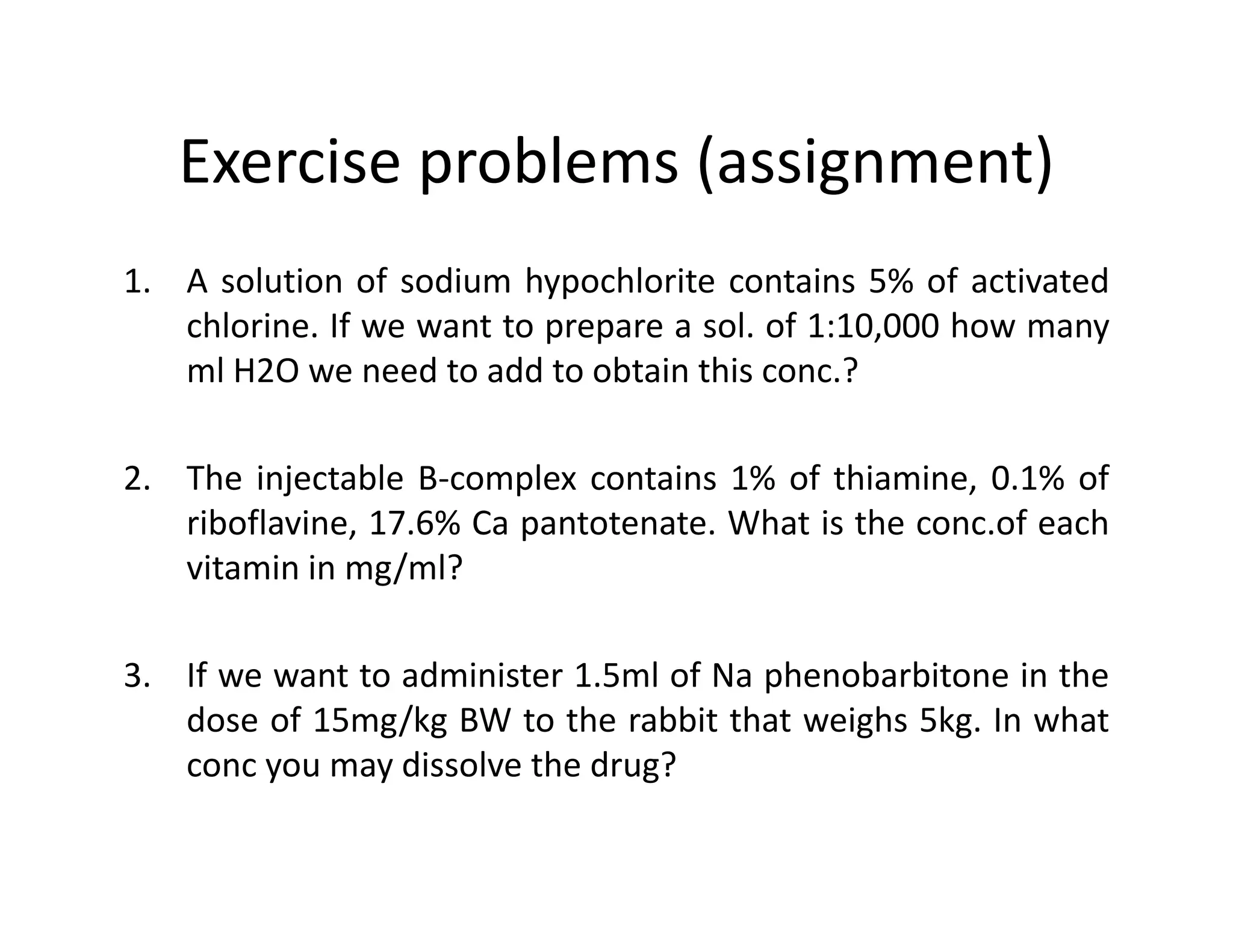 1. Drug Dose calculation.pdf for veterinary | PDF