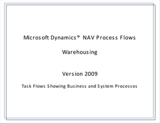 Microsoft Dynamics® NAV Process Flows
Warehousing
Version 2009
Task Flows S howing Business and S ystem Processes
 