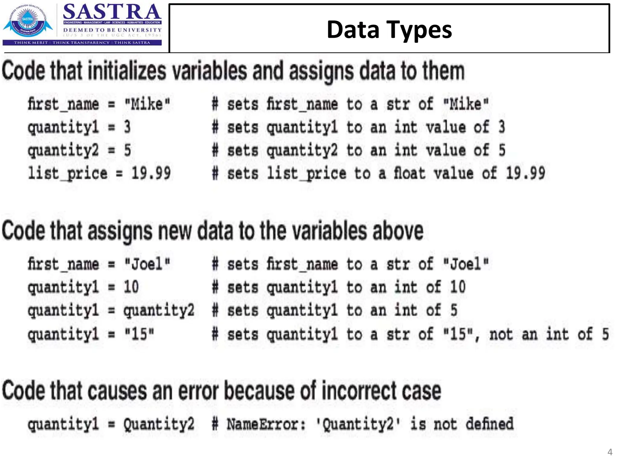 Data Types 4 