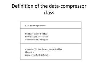 Definition of the data-compressor
class
 