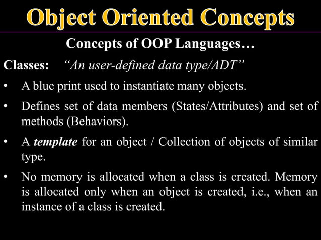 1. OBJECT ORIENTED PROGRAMMING USING JAVA - OOps Concepts.ppt