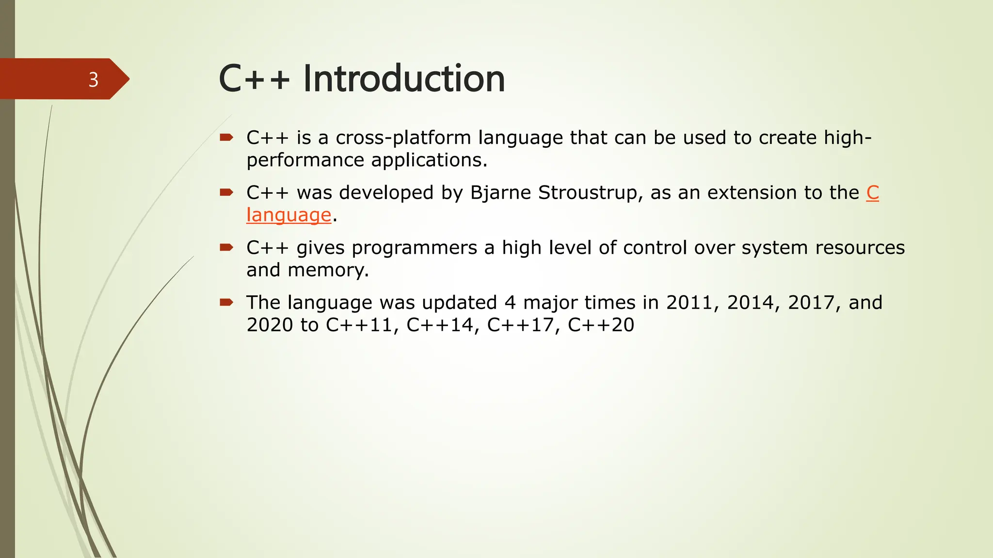 1. Introduction to C++ and brief history | PPTX | Programming Languages ...