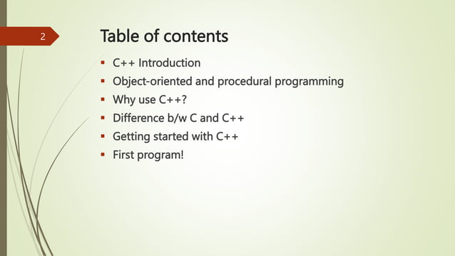 1. Introduction to C++ and brief history | PPTX | Programming Languages ...