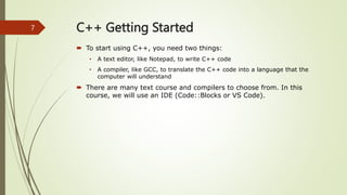 1. Introduction to C++ and brief history | PPTX | Programming Languages ...