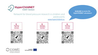 Network for blood pressure research in children and
adolescents
SCAN ME to access the
HyperChildNET calculators!
www.hyperchildnet.eu
 